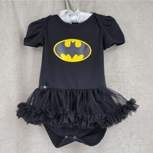 Batman Girls Infant Toddler Black Bodysuit with Tutu